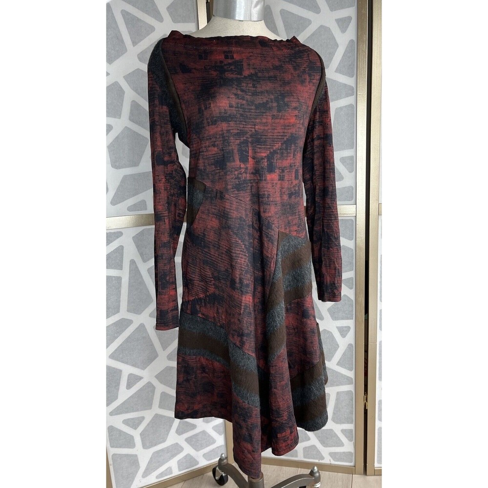 New Aimee G & Grub M Black Dress Long Sleeve Knee Length MADE USA Rt 298